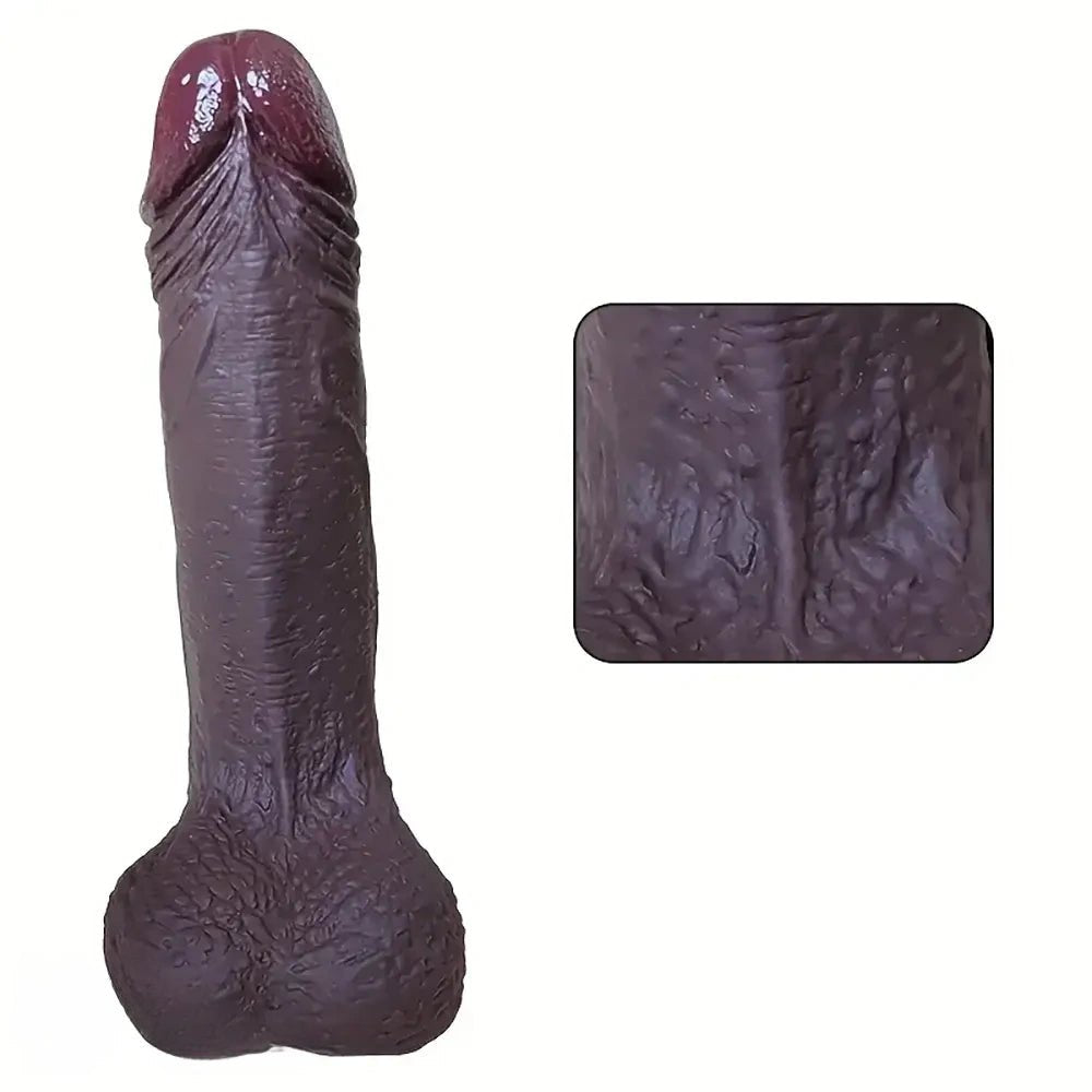 Coffee-toned realistic anal dildo, photo 1