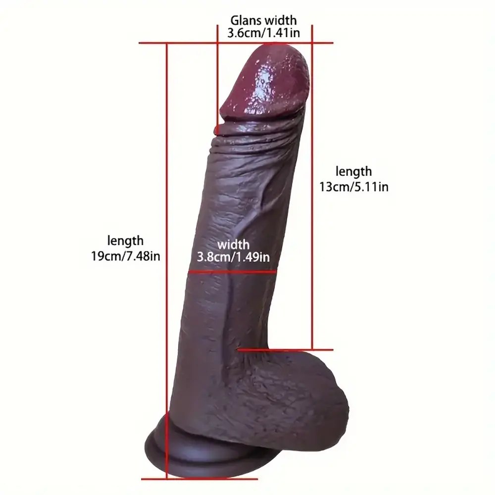Coffee-toned realistic anal dildo, photo 3