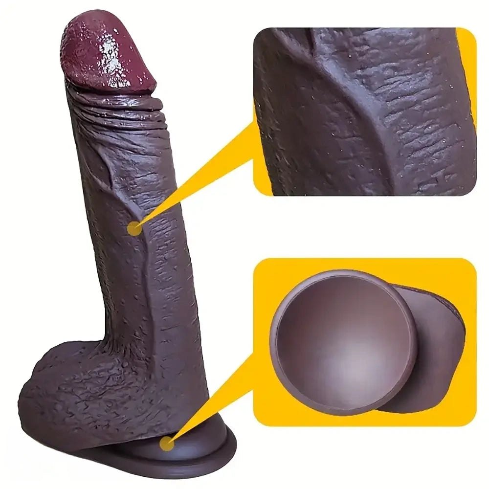Coffee-toned realistic anal dildo, photo 5