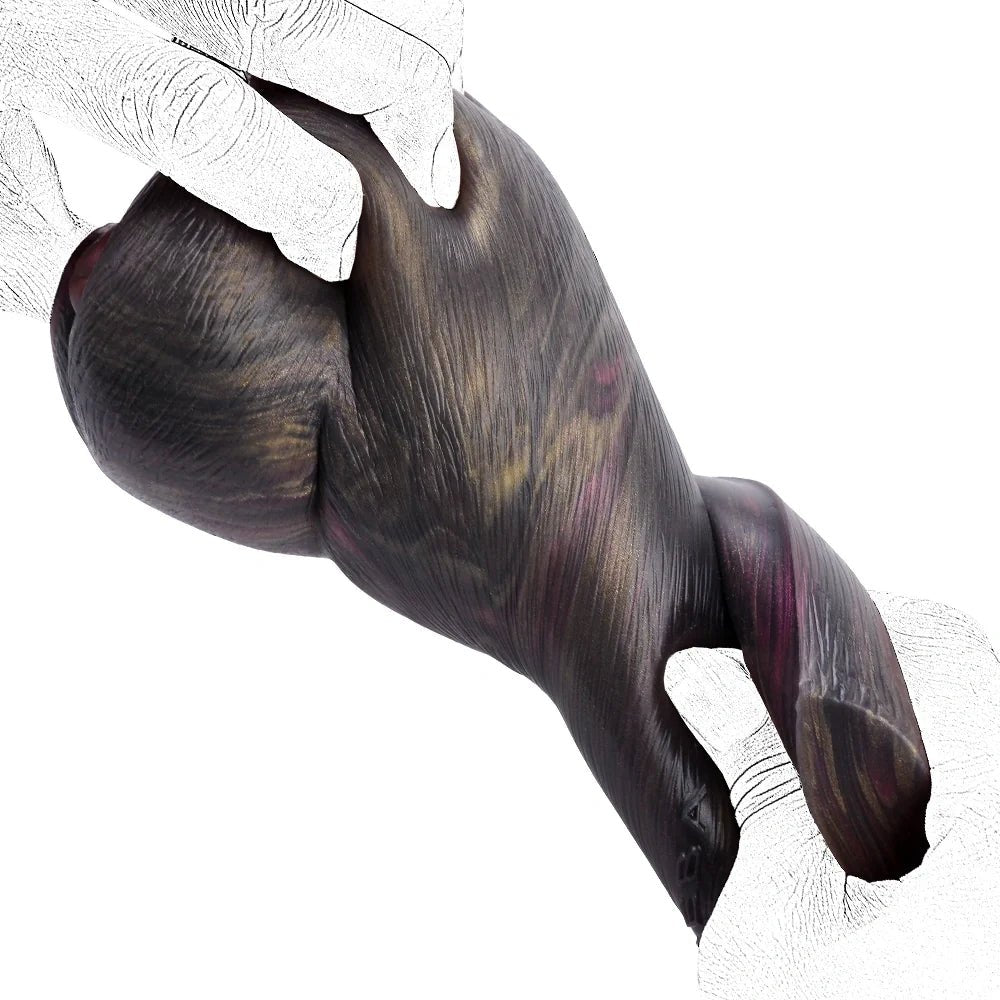 Dark near-black dual channel masturbator, photo 12