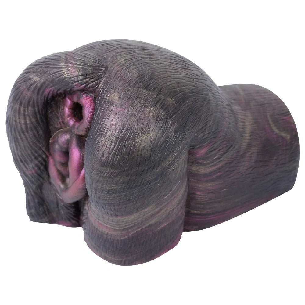 Dark near-black dual channel masturbator, photo 8