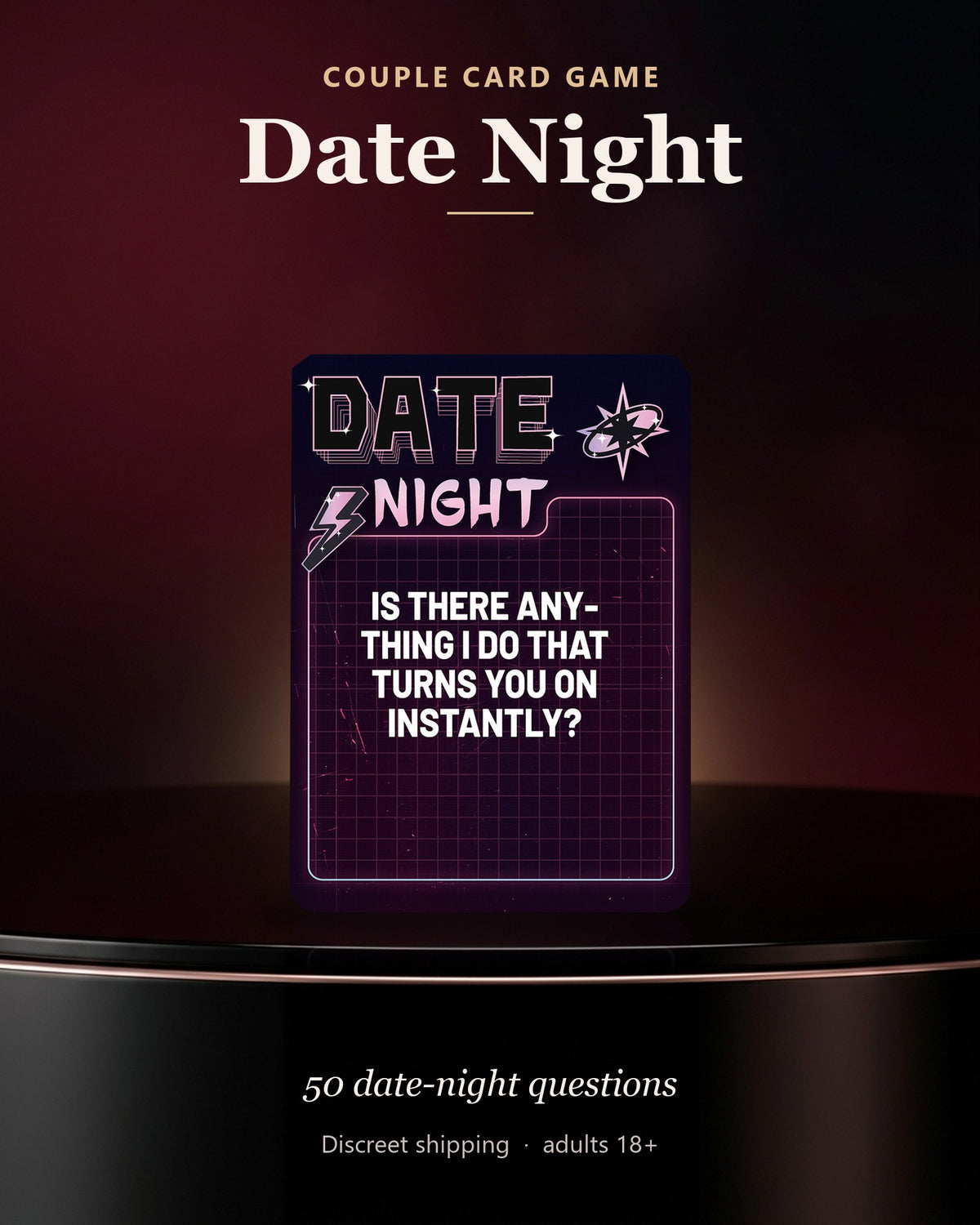 Date Night Question Cards for Couples - couple card game - WildNightX