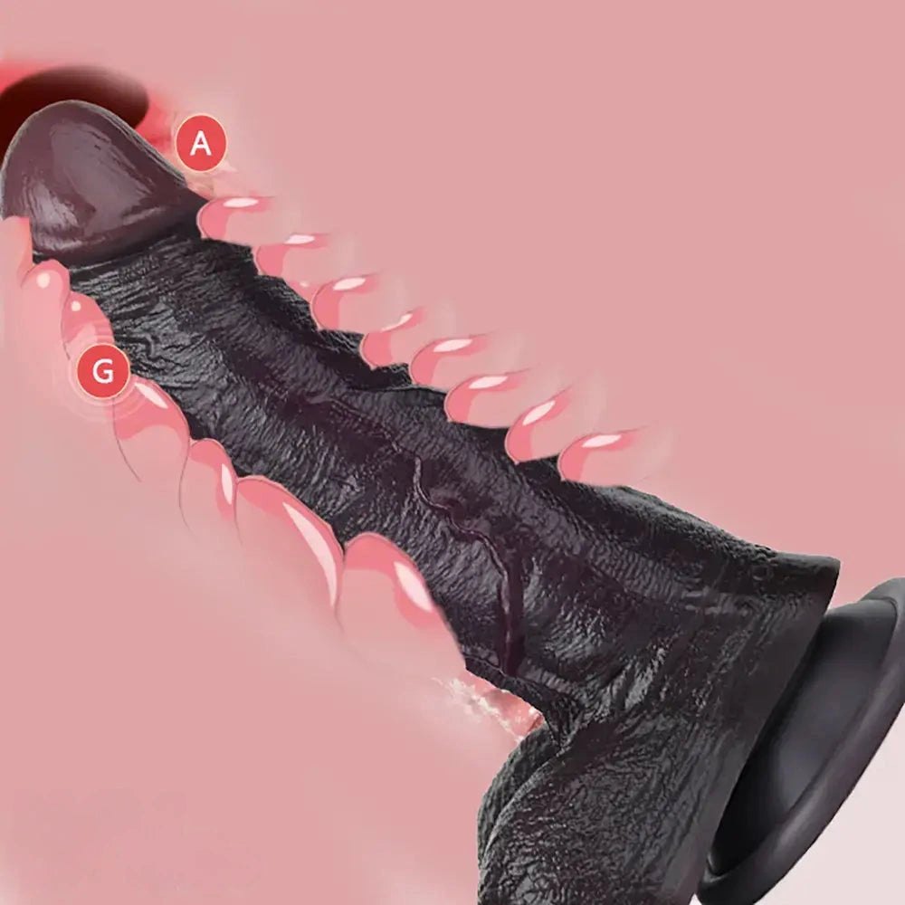 Dark tone silicone suction cup dildo, photo 5