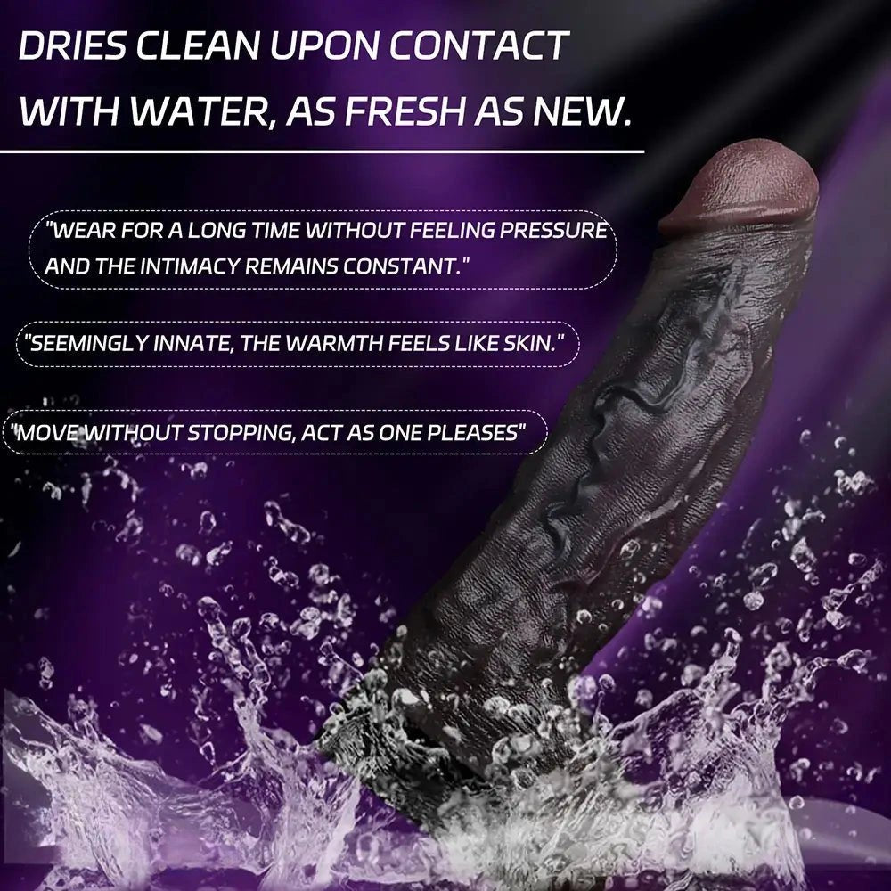Coffee tone veined realistic silicone dildo, photo 2