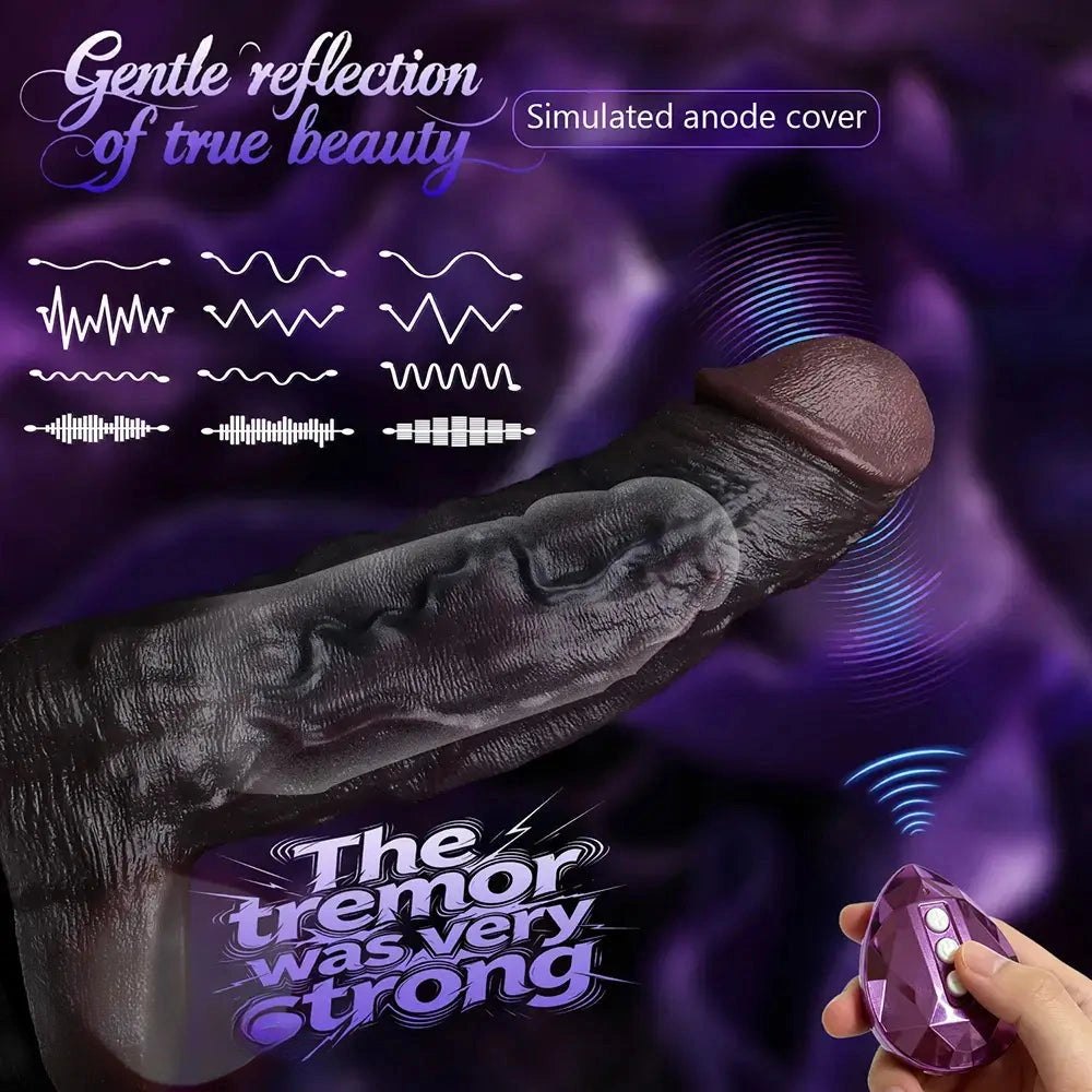 Coffee tone veined realistic silicone dildo, photo 3
