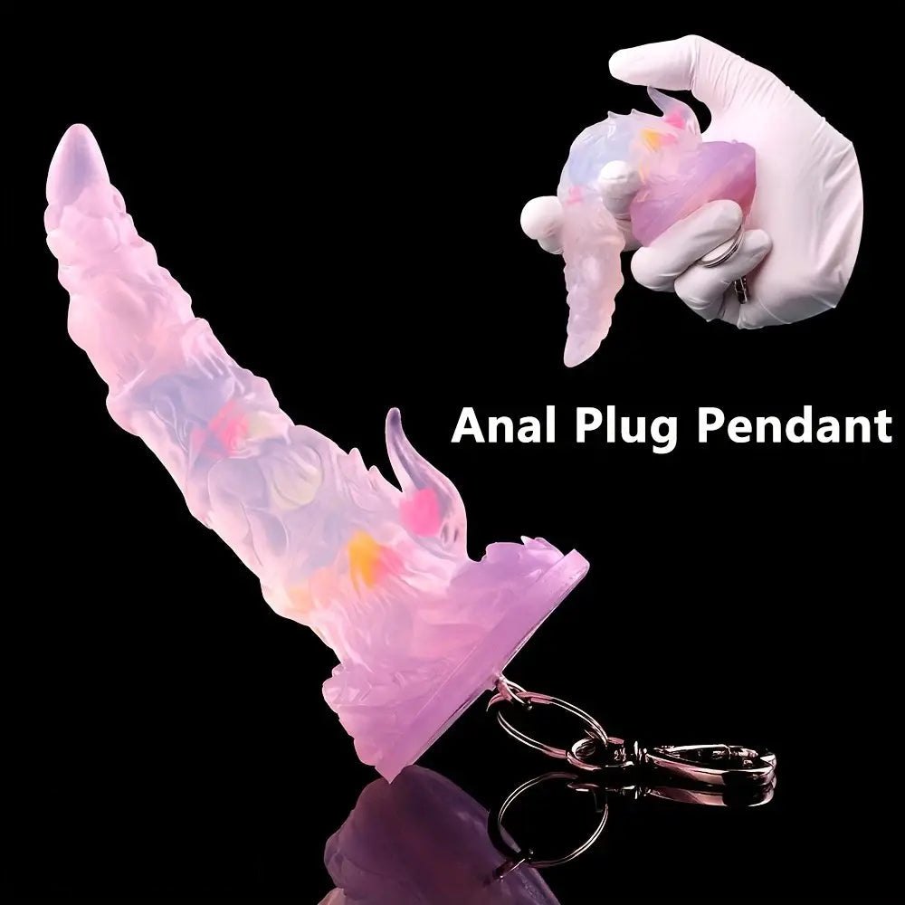 Deer horn charm dildo with keychain clip, photo 11
