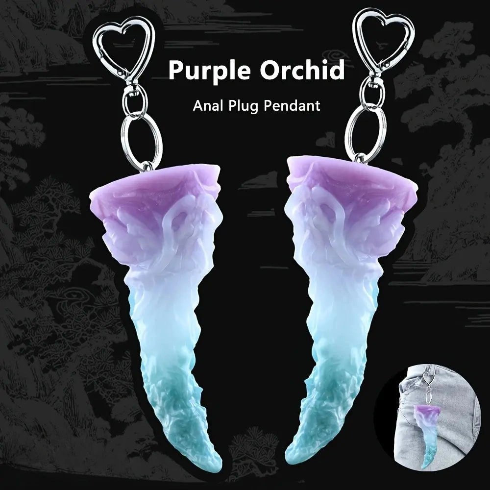 Deer horn charm dildo with keychain clip, photo 12