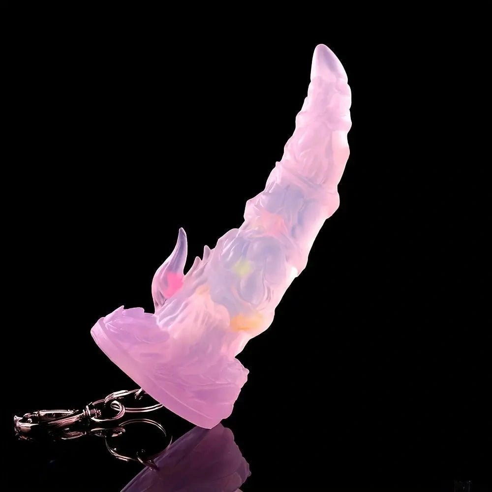 Deer horn charm dildo with keychain clip, photo 2
