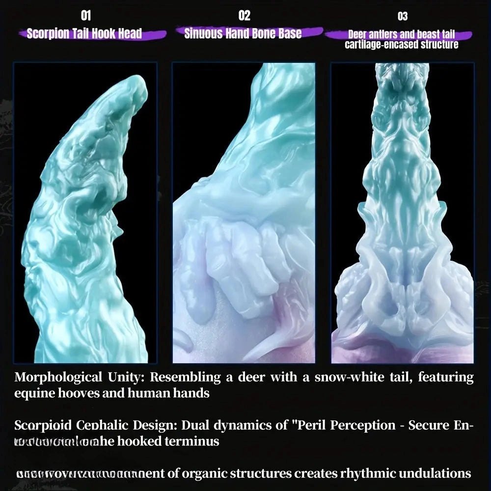 Deer horn charm dildo with keychain clip, photo 7