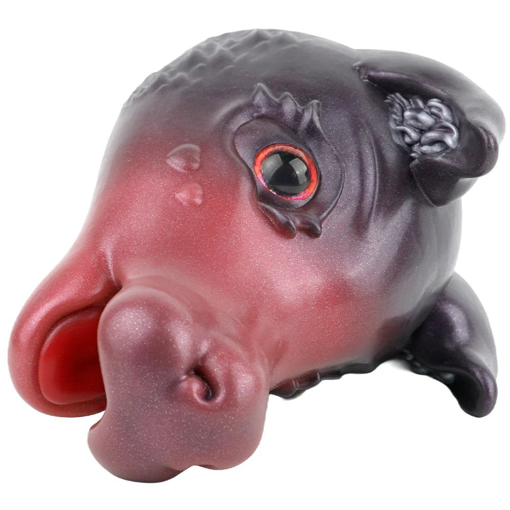 Demon boar head masturbator with red eye and burgundy muzzle, photo 9