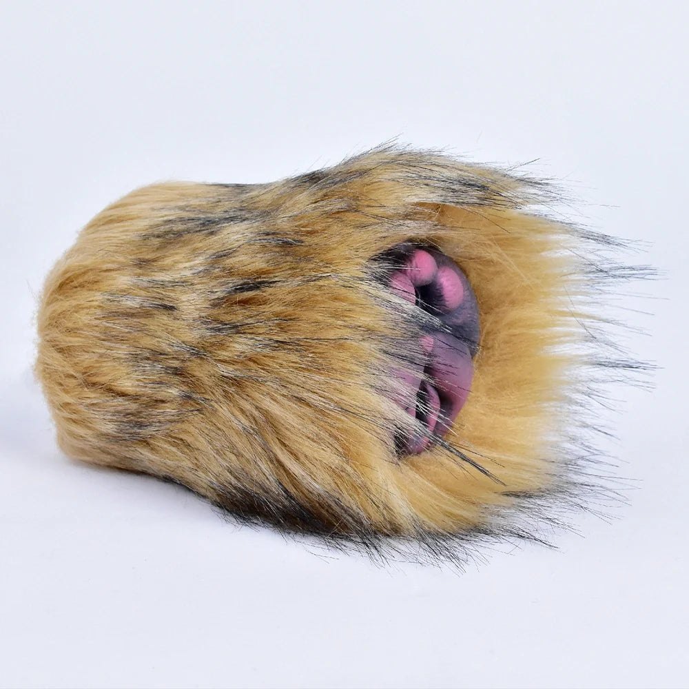 Golden amber fur masturbator with detachable sleeve, photo 2