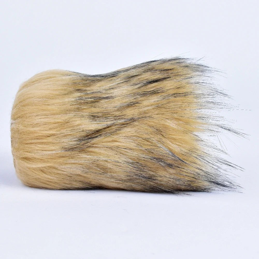 Golden amber fur masturbator with detachable sleeve, photo 6