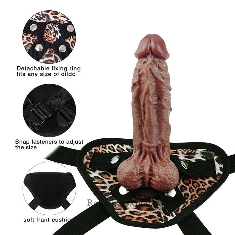 Detachable strap-on dildo with harness, photo 2