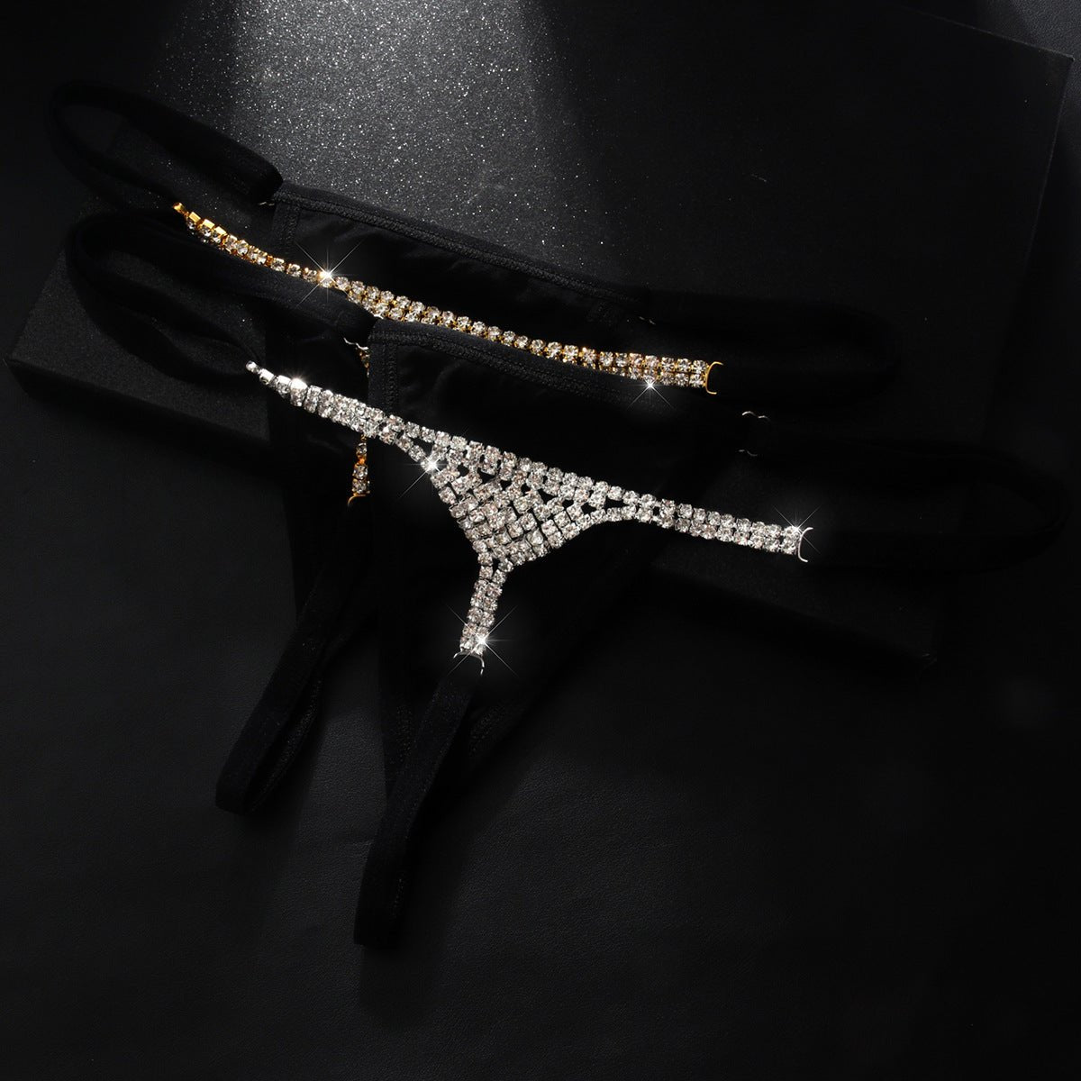 Diamond inlaid bikini body chain thong, photo 2