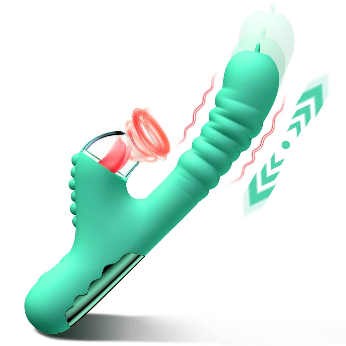 Dinosaur-inspired dual rabbit vibrator, photo 1