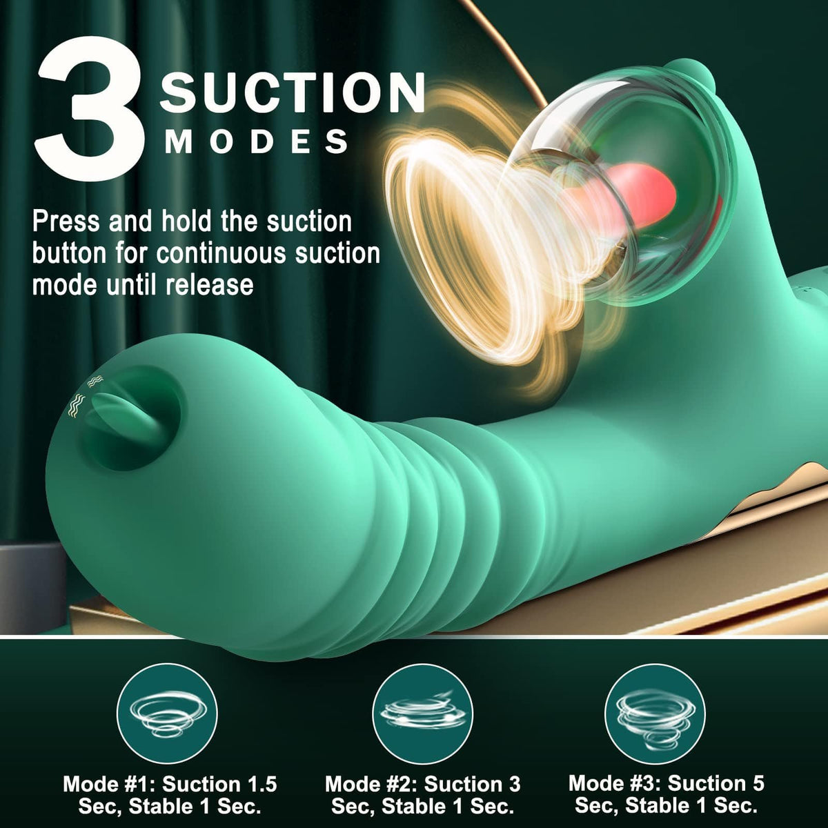 Dinosaur-inspired dual rabbit vibrator, photo 4