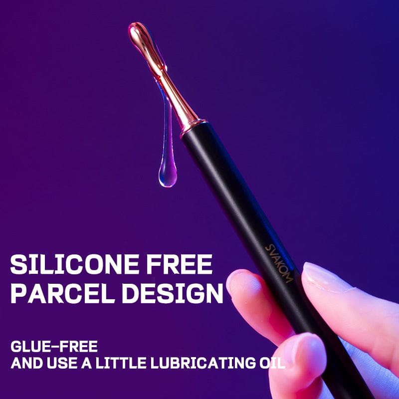 Black and rose gold pen-shaped bullet vibrator, photo 4