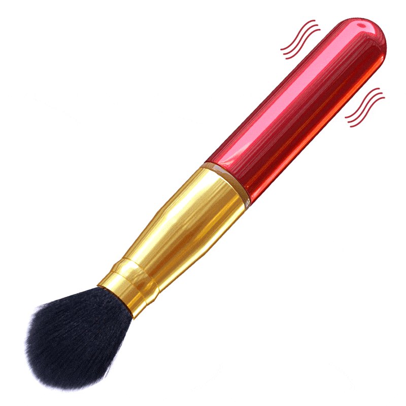 Red and gold disguised makeup brush vibrator, photo 2