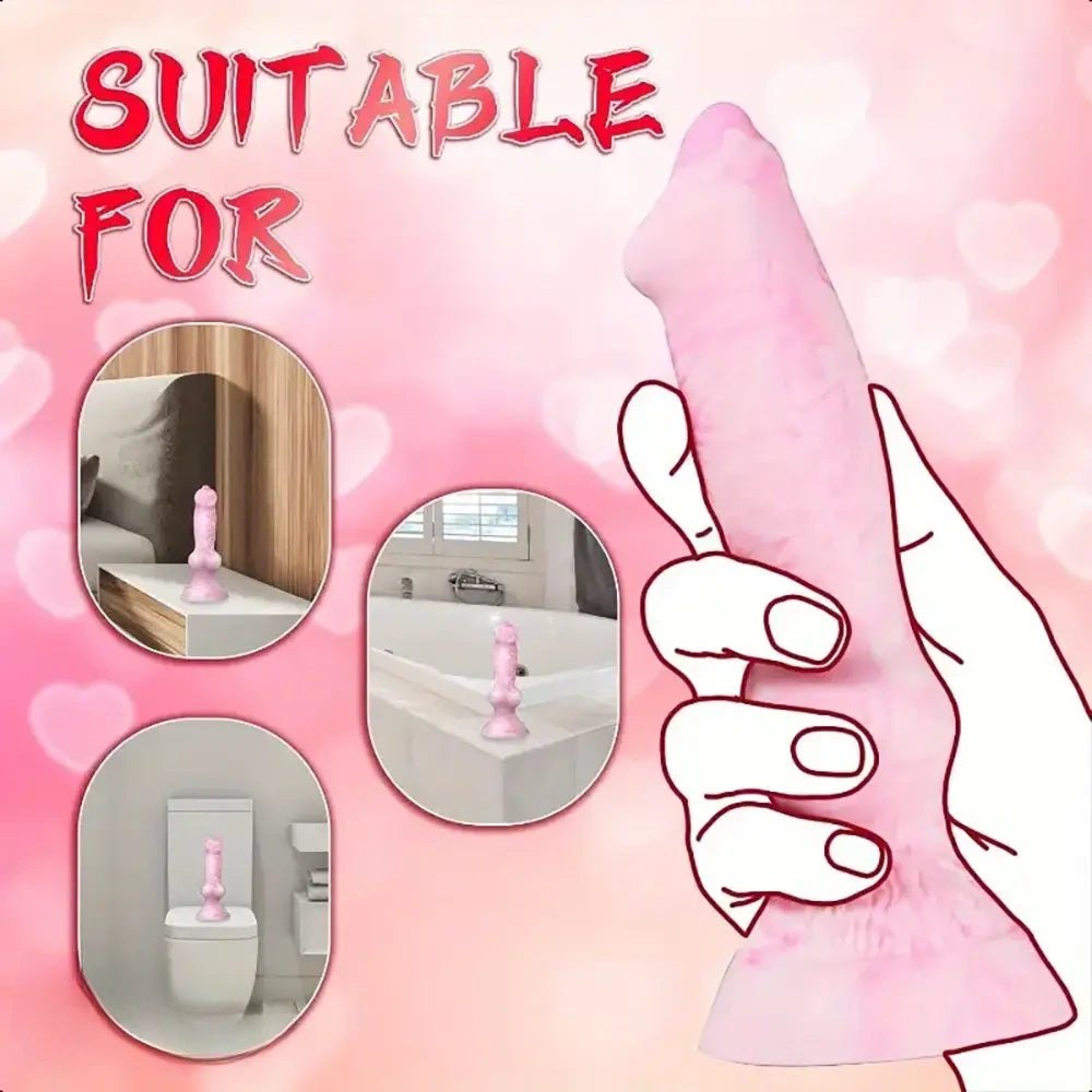 Marbled silicone animal knot dildo, photo 3