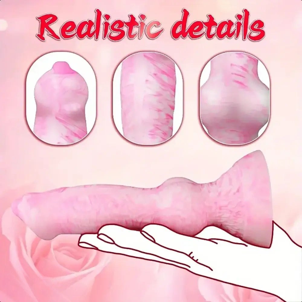 Marbled silicone animal knot dildo, photo 6