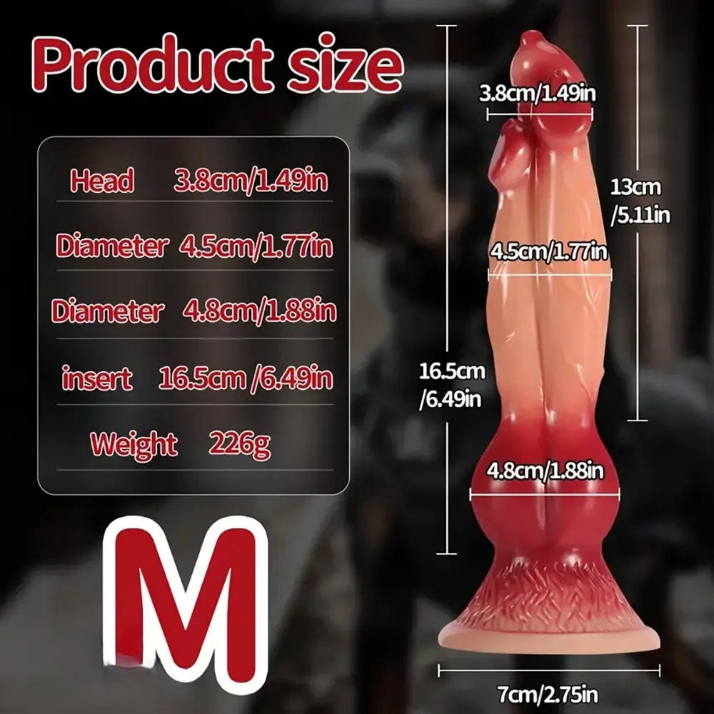 Knotted dog style fantasy dildo, photo 2