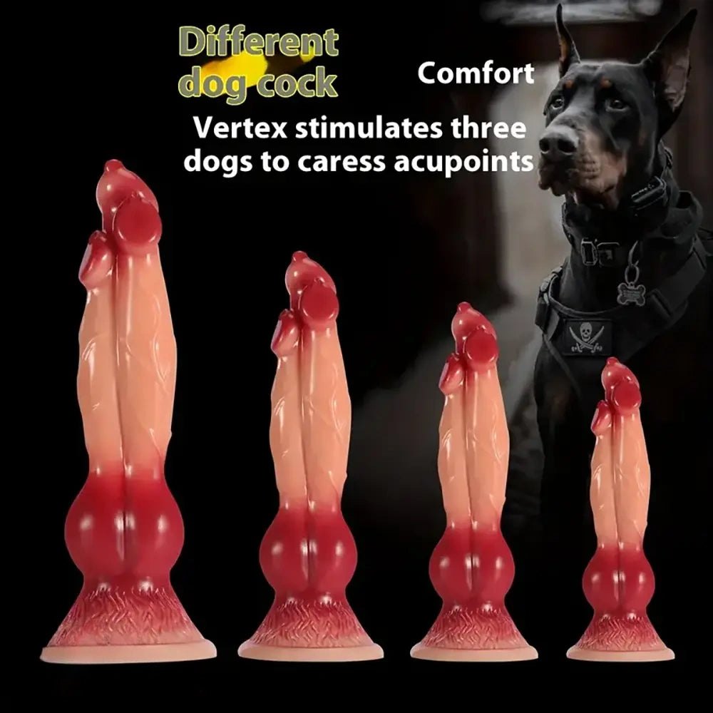 Knotted dog style fantasy dildo, photo 6
