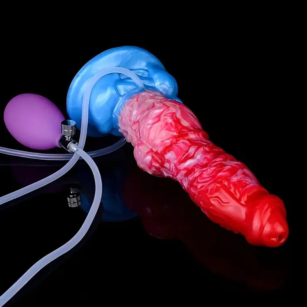 Marbled dog knot silicone dildo, photo 9