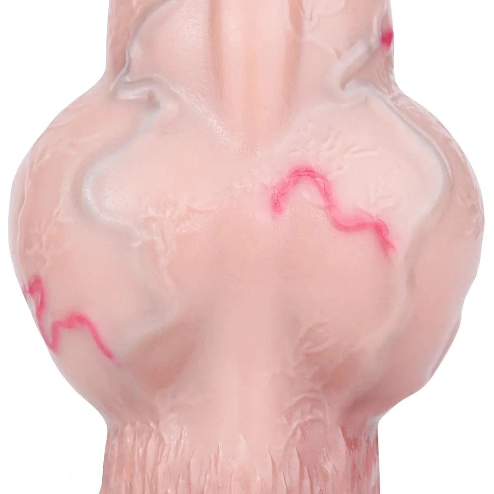 Flesh tone dog knot penis sleeve dildo, photo 10