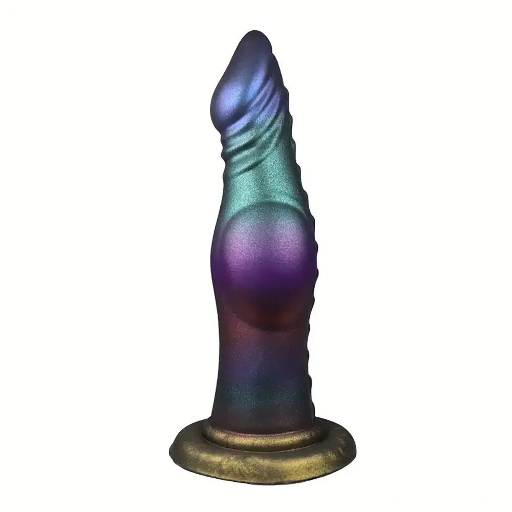Colorful silicone dog knot dildo, photo 2