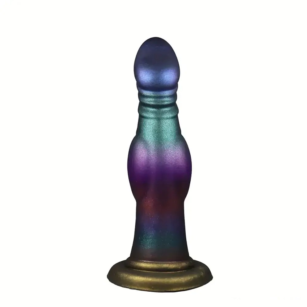 Colorful silicone dog knot dildo, photo 3
