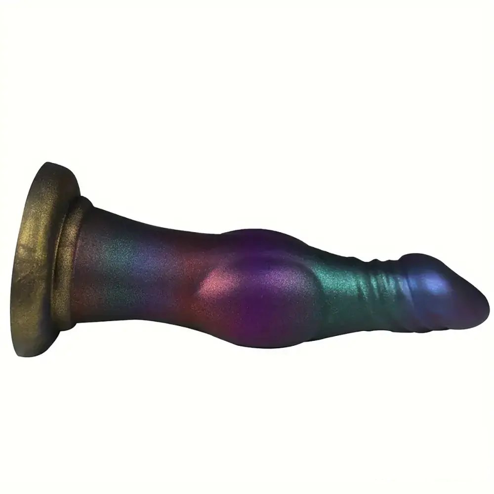 Colorful silicone dog knot dildo, photo 4