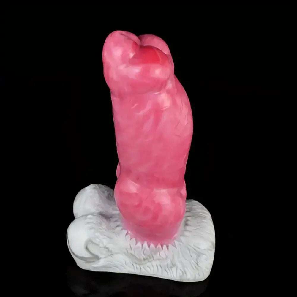 Pink and purple silicone dog knot dildo, photo 11