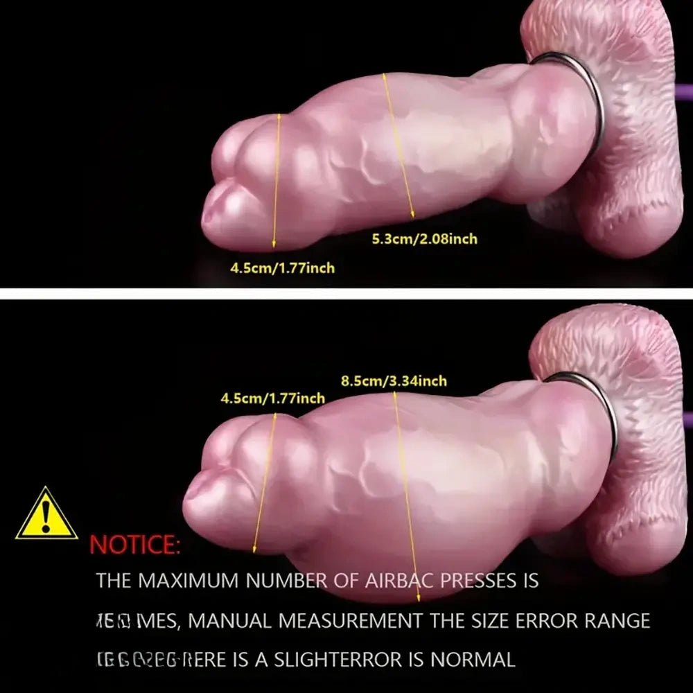 Pink and purple silicone dog knot dildo, photo 8