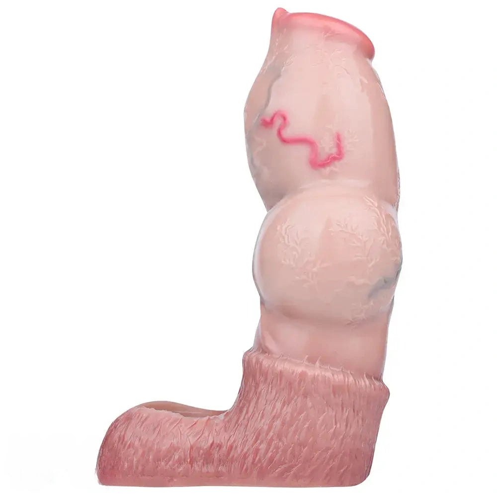 Flesh dog-knot silicone dildo, photo 1