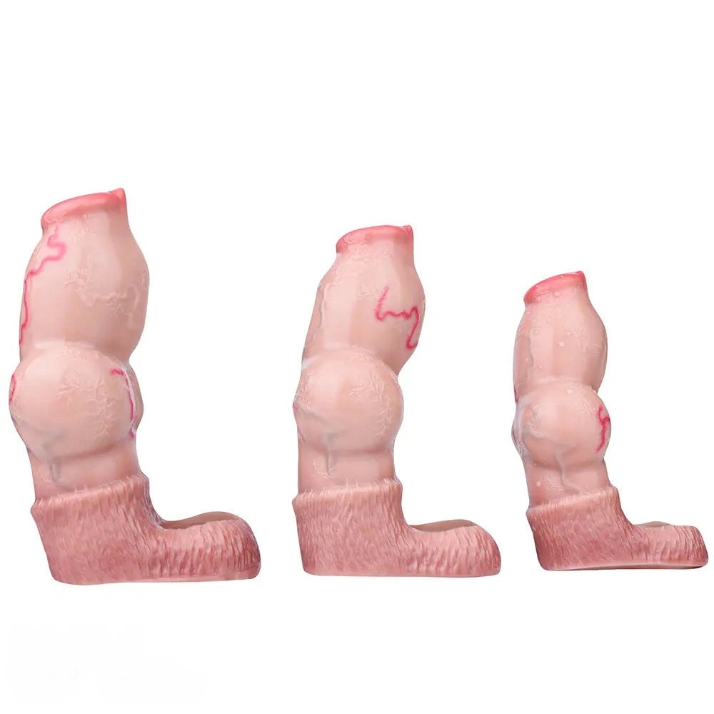 Flesh dog-knot silicone dildo, photo 10