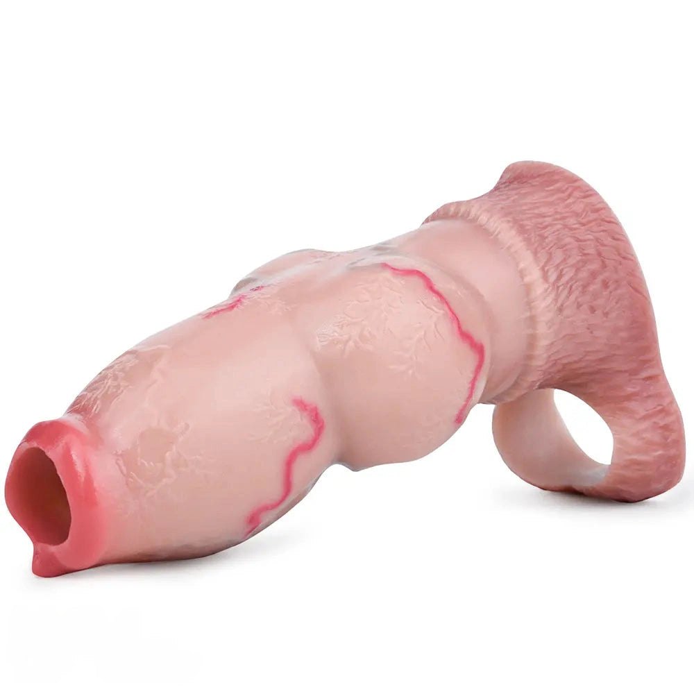 Flesh dog-knot silicone dildo, photo 12