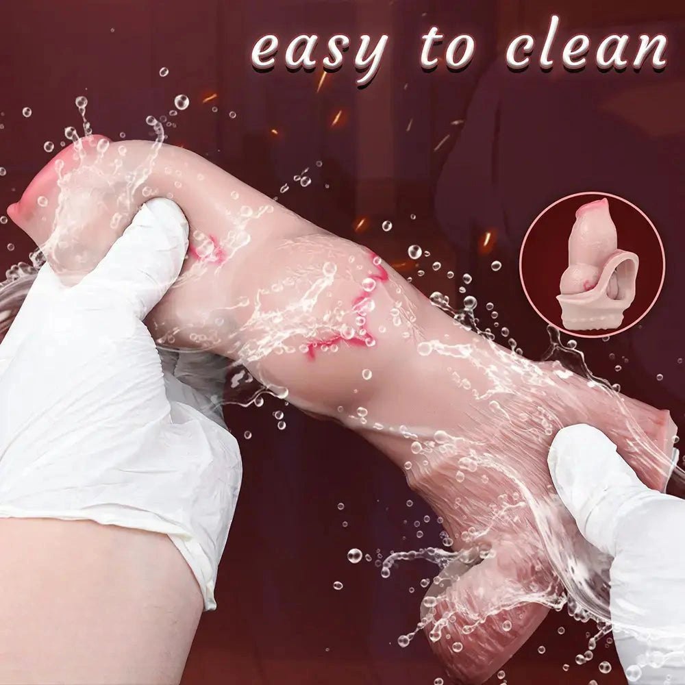 Flesh dog-knot silicone dildo, photo 4
