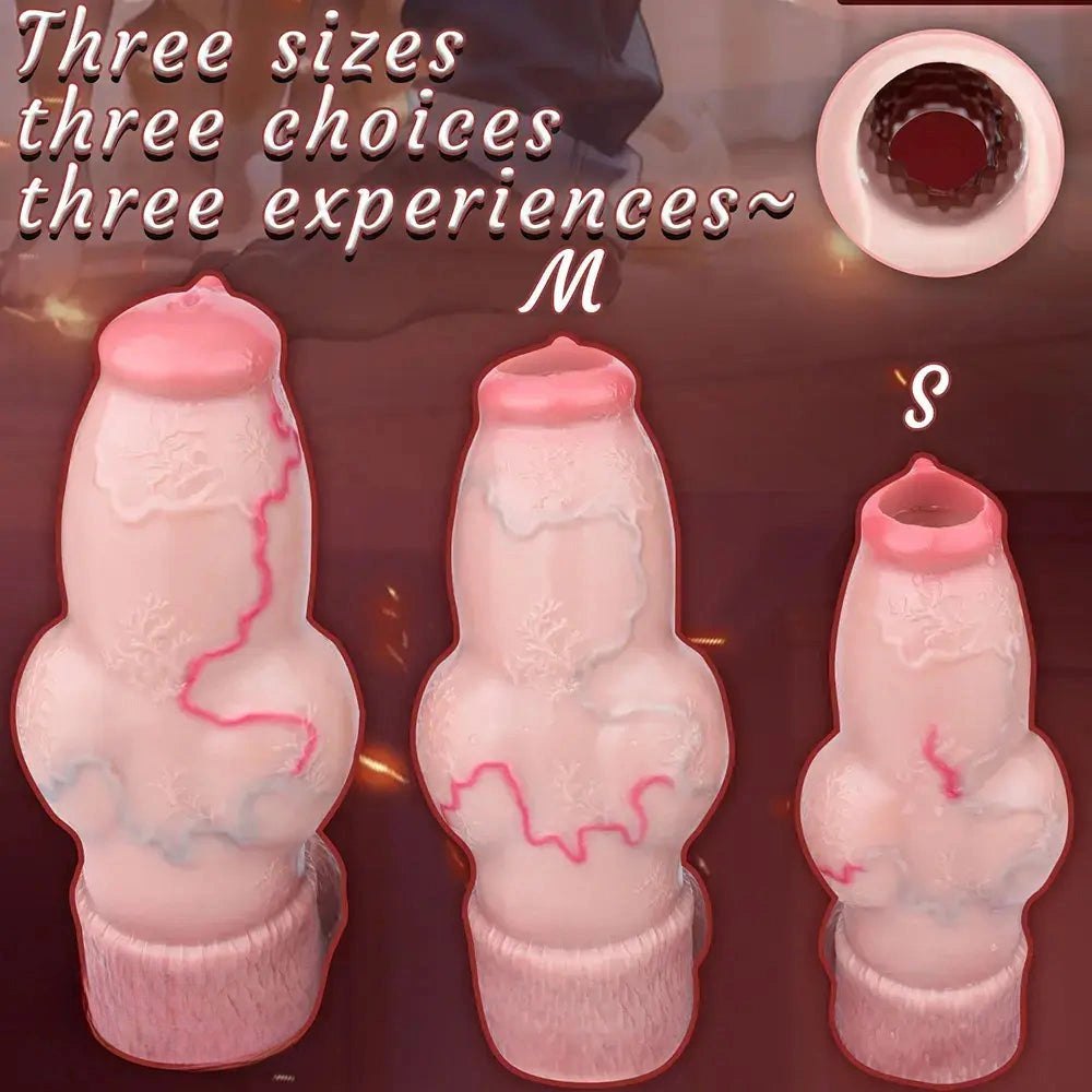 Flesh dog-knot silicone dildo, photo 6
