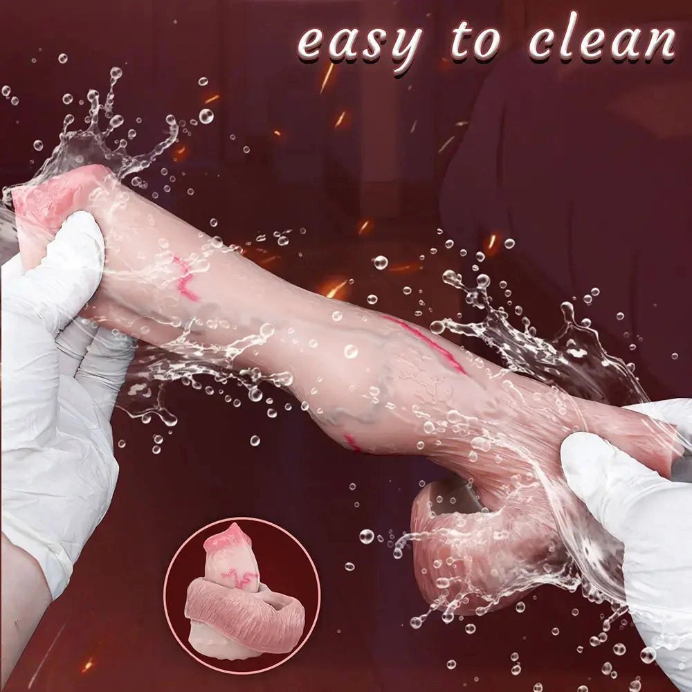 Flesh silicone dog dildo sleeve, photo 3