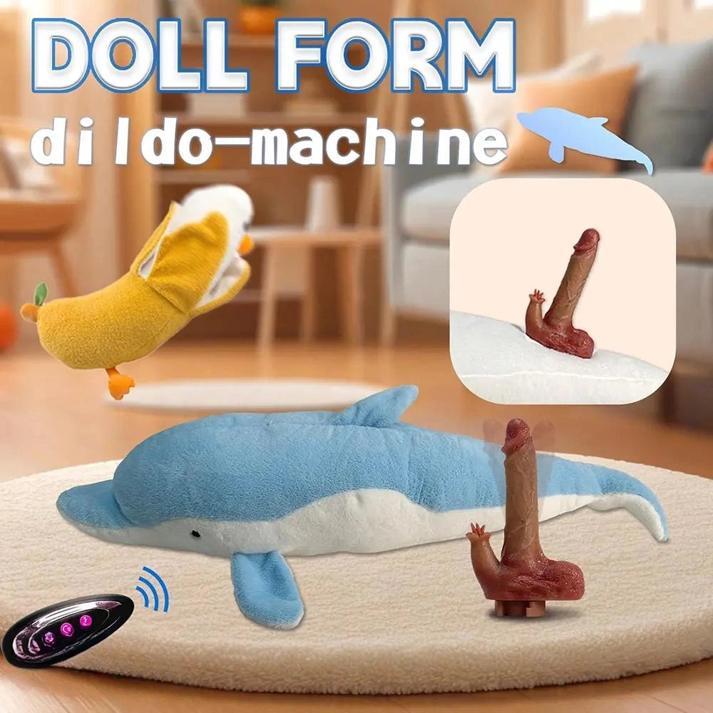 Dolphin pillow riding sex machine with dildo attachment, photo 5