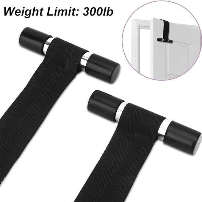 Black nylon door swing bondage restraint set with handcuffs, photo 3