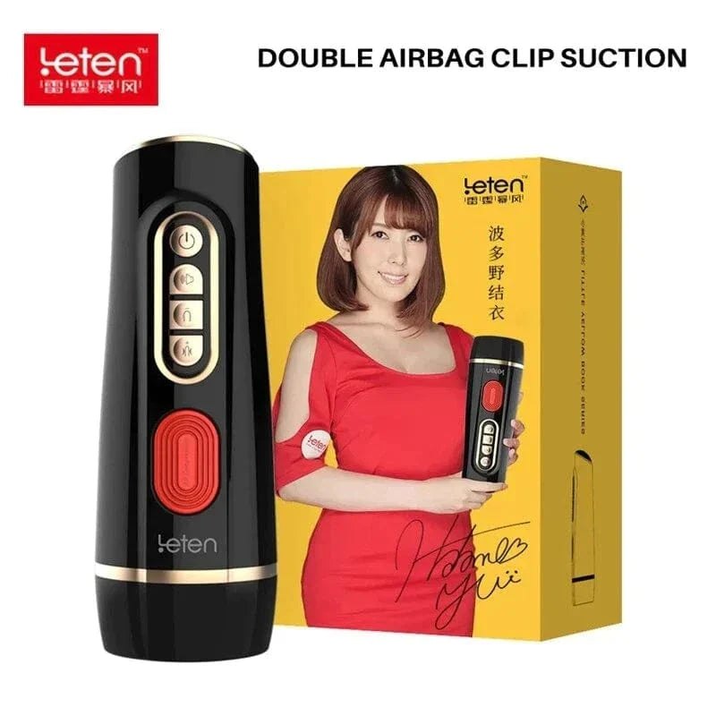Black double airbag suction masturbator, photo 2