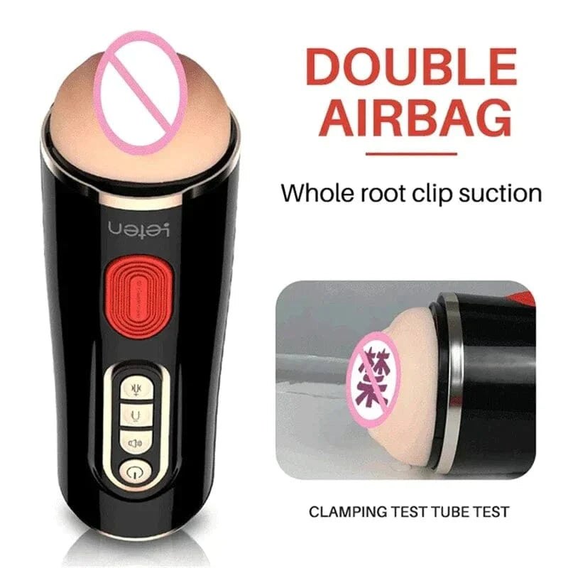 Black double airbag suction masturbator, photo 5