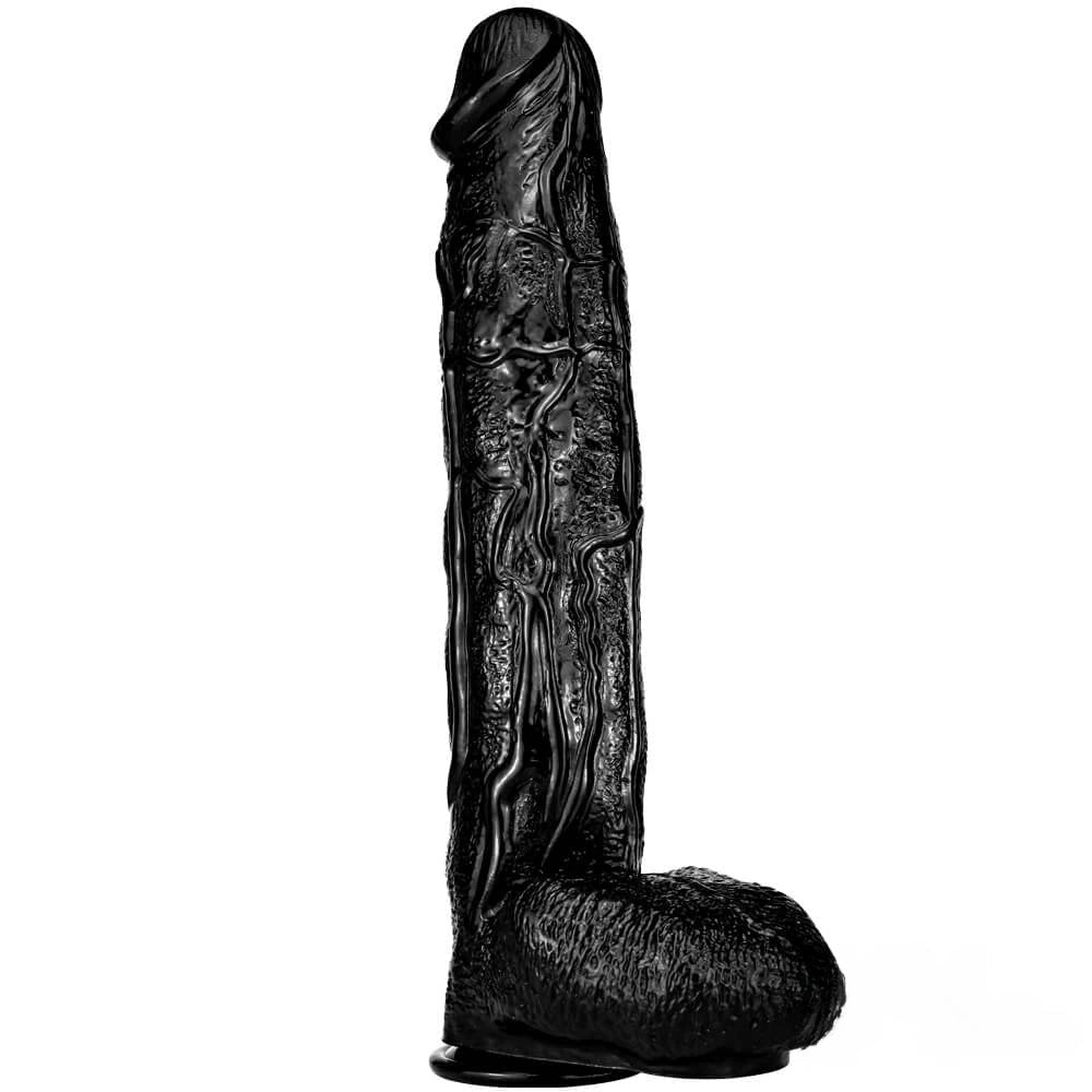 Black double end silicone dildo