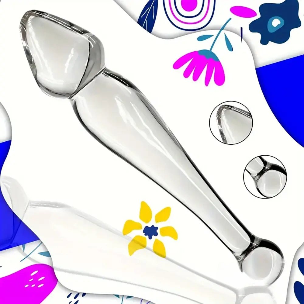 Clear glass double ended dildo, photo 2