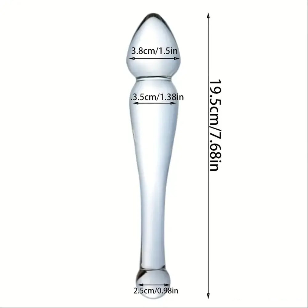 Clear glass double ended dildo, photo 5