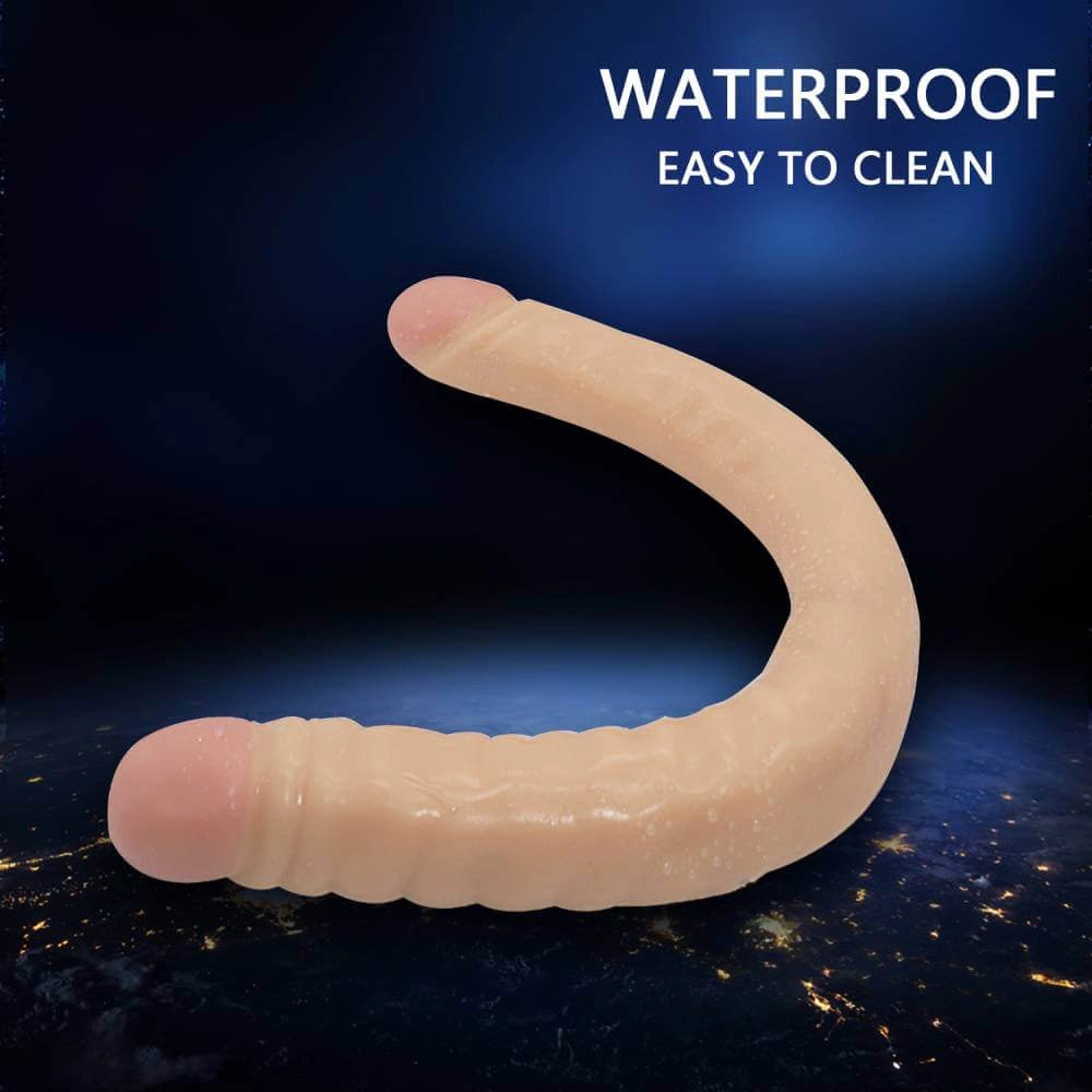 Flesh pvc double-ended dildo, photo 2