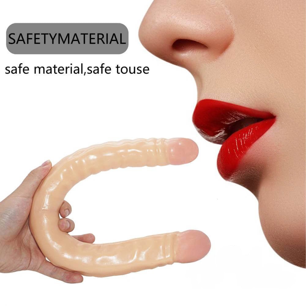 Flesh pvc double-ended dildo, photo 3