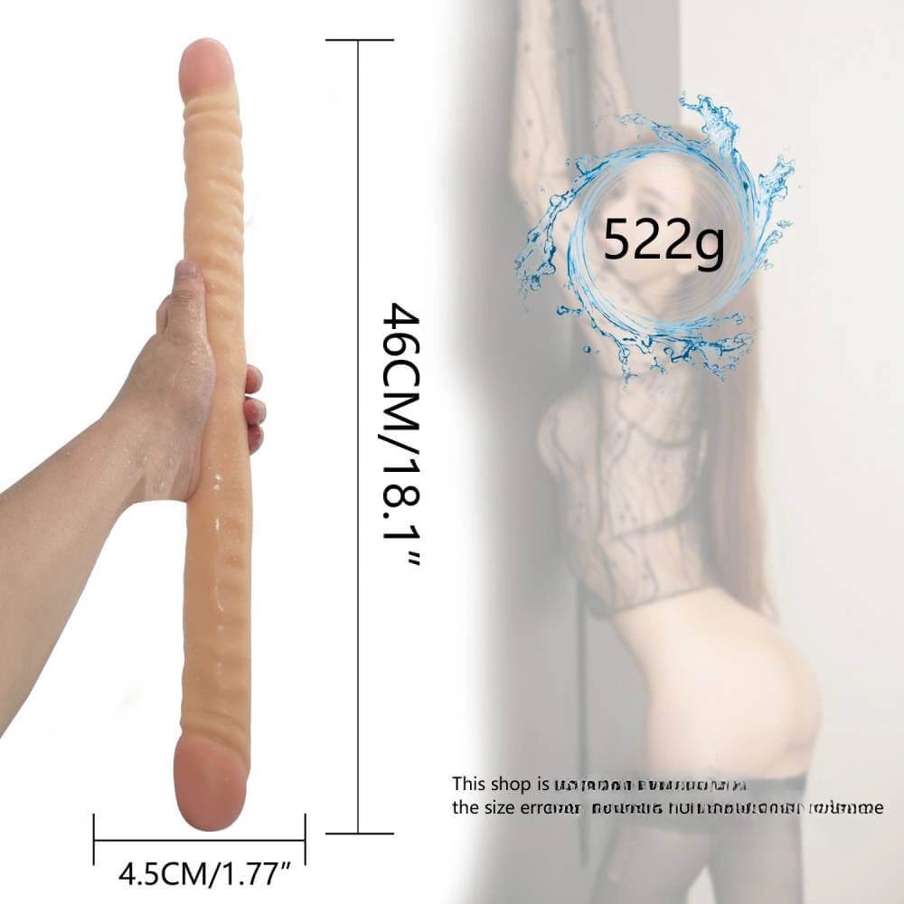 Flesh pvc double-ended dildo, photo 6