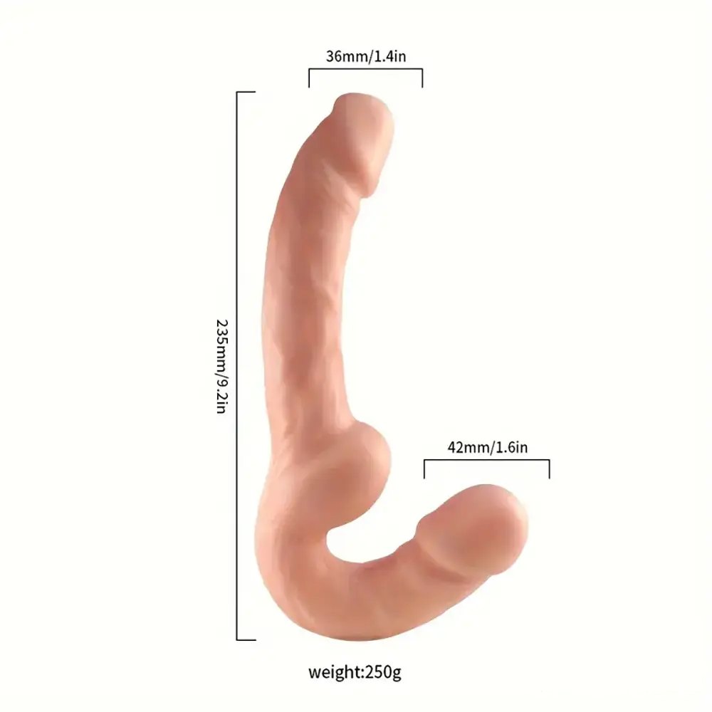 Flesh double ended unisex dildo